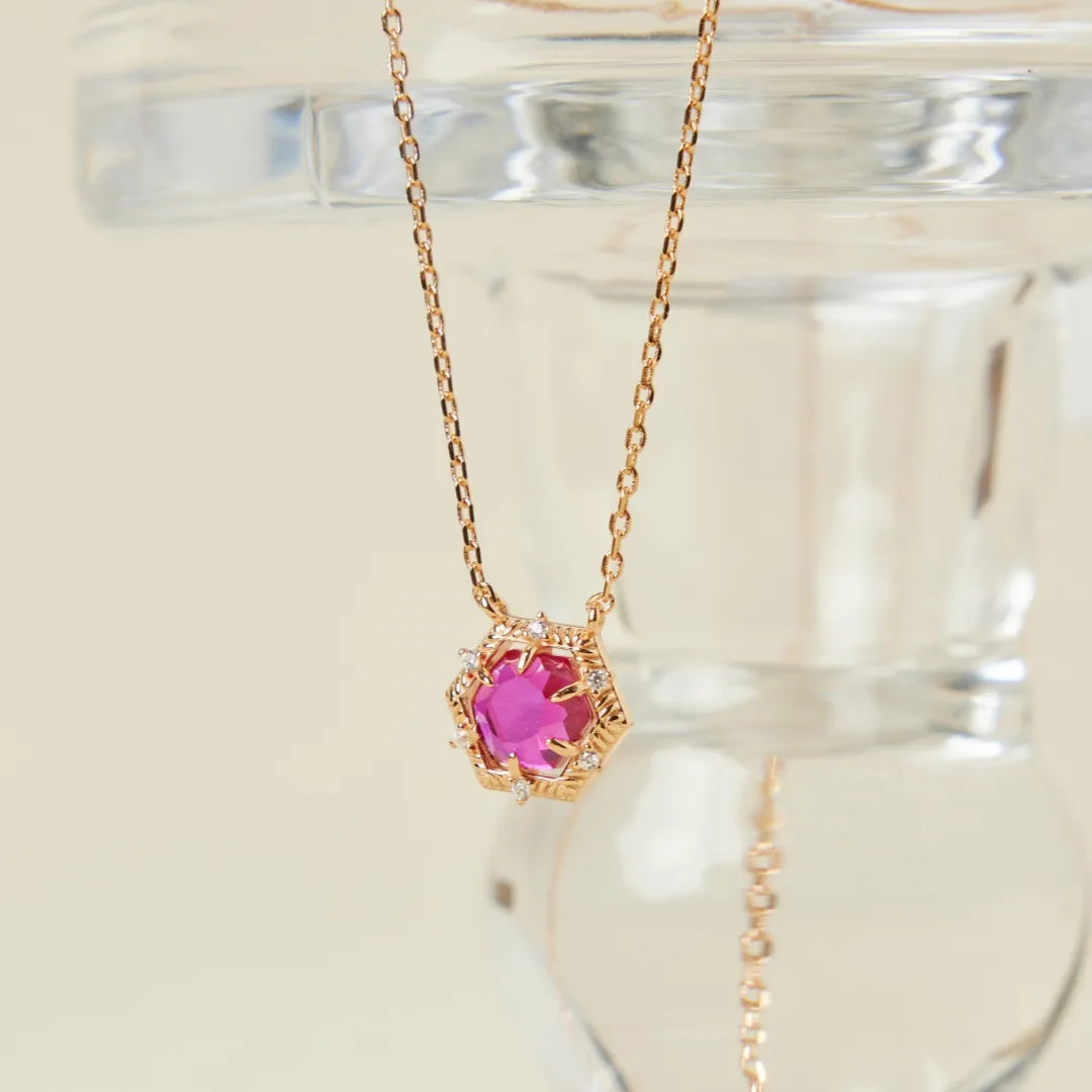 Carnelian Necklace "Vitality Charm" Gold-Plated Silver