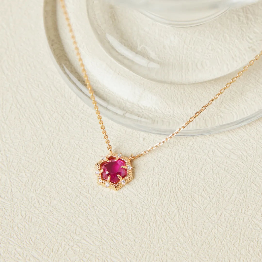 Carnelian Necklace "Vitality Charm" Gold-Plated Silver