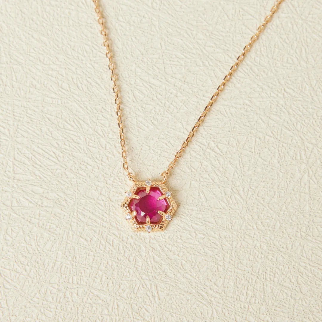 Carnelian Necklace "Vitality Charm" Gold-Plated Silver