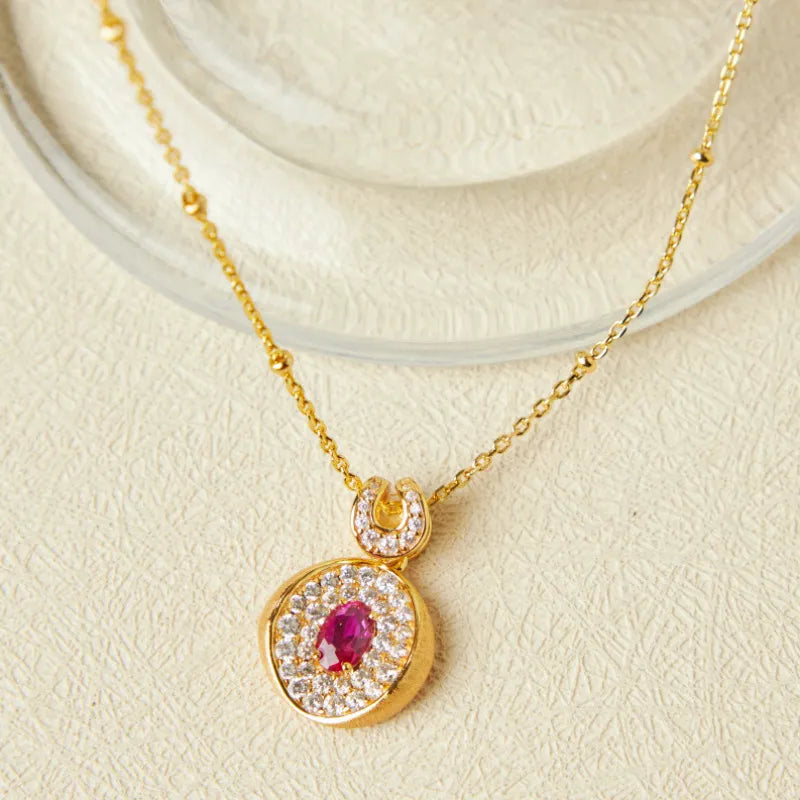 Carnelian Necklace "Vital Energy" Gold-Plated Silver