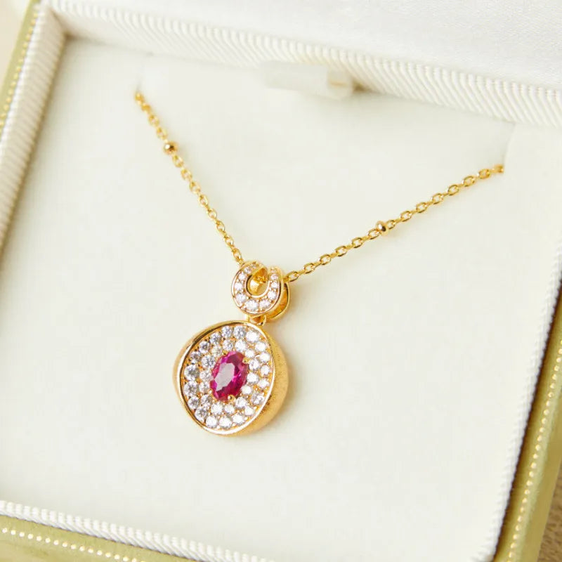 Carnelian Necklace "Vital Energy" Gold-Plated Silver