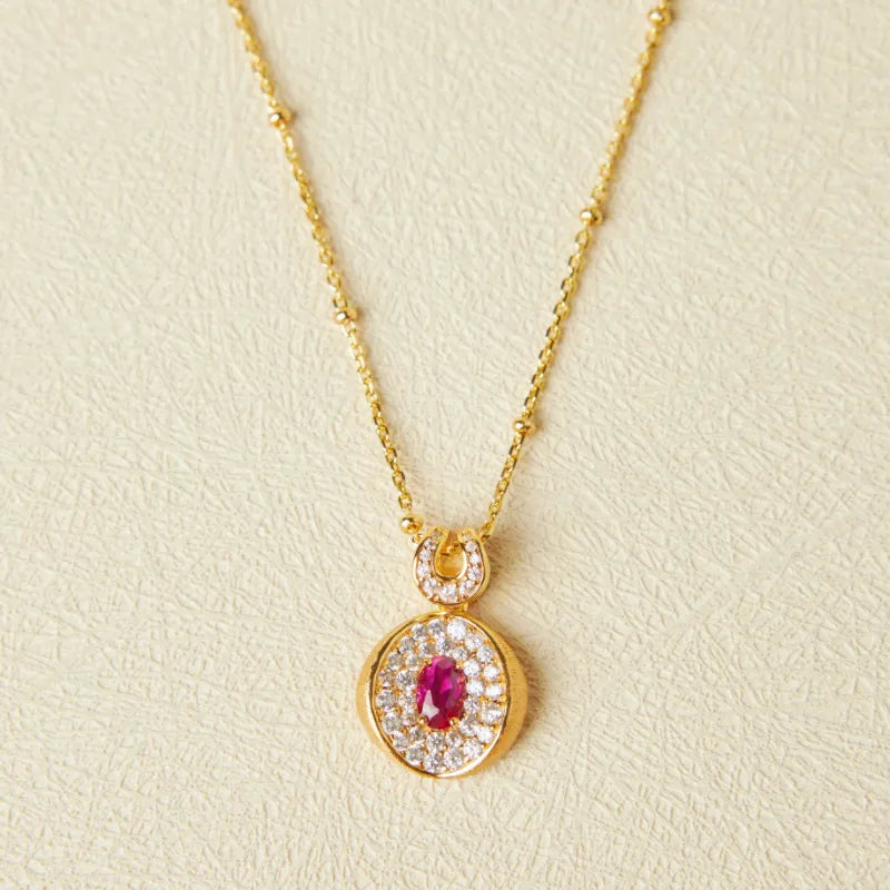 Carnelian Necklace "Vital Energy" Gold-Plated Silver