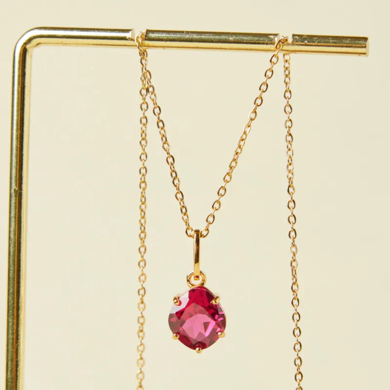 Halskette Karneol "Elegante Essenz" Vergoldet Silber