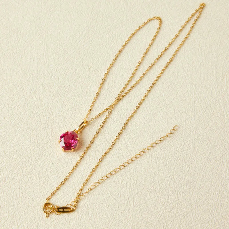 Halskette Karneol "Elegante Essenz" Vergoldet Silber