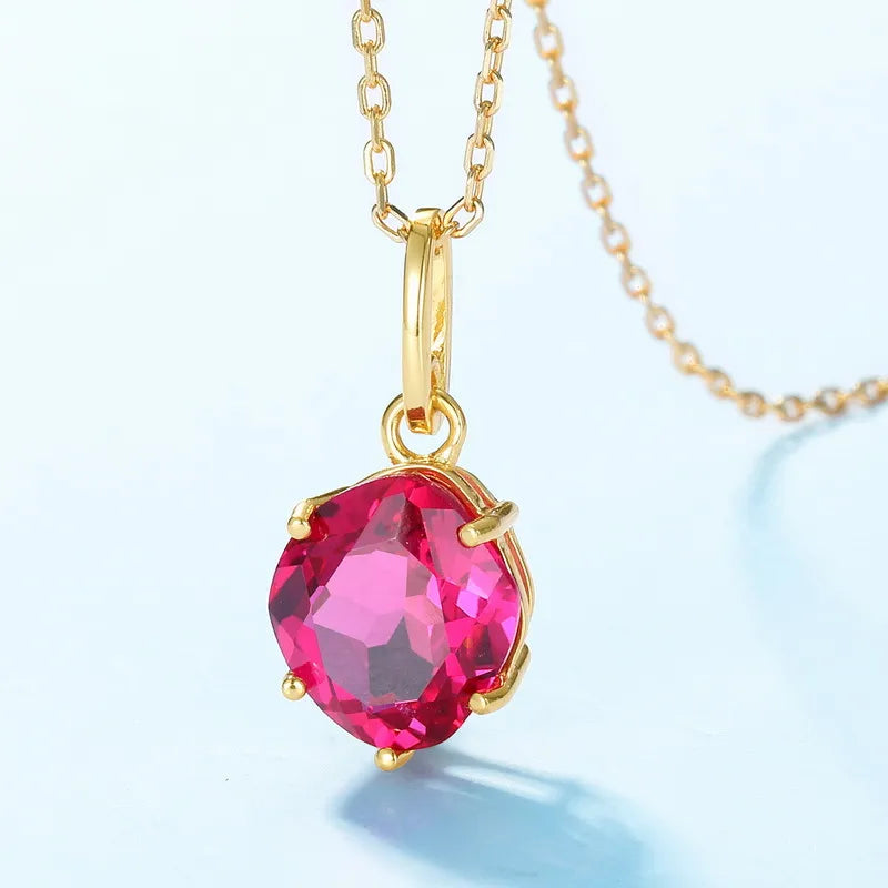 Halskette Karneol "Elegante Essenz" Vergoldet Silber