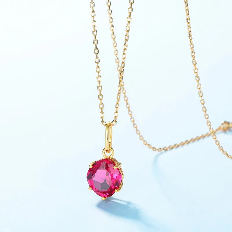 Halskette Karneol "Elegante Essenz" Vergoldet Silber