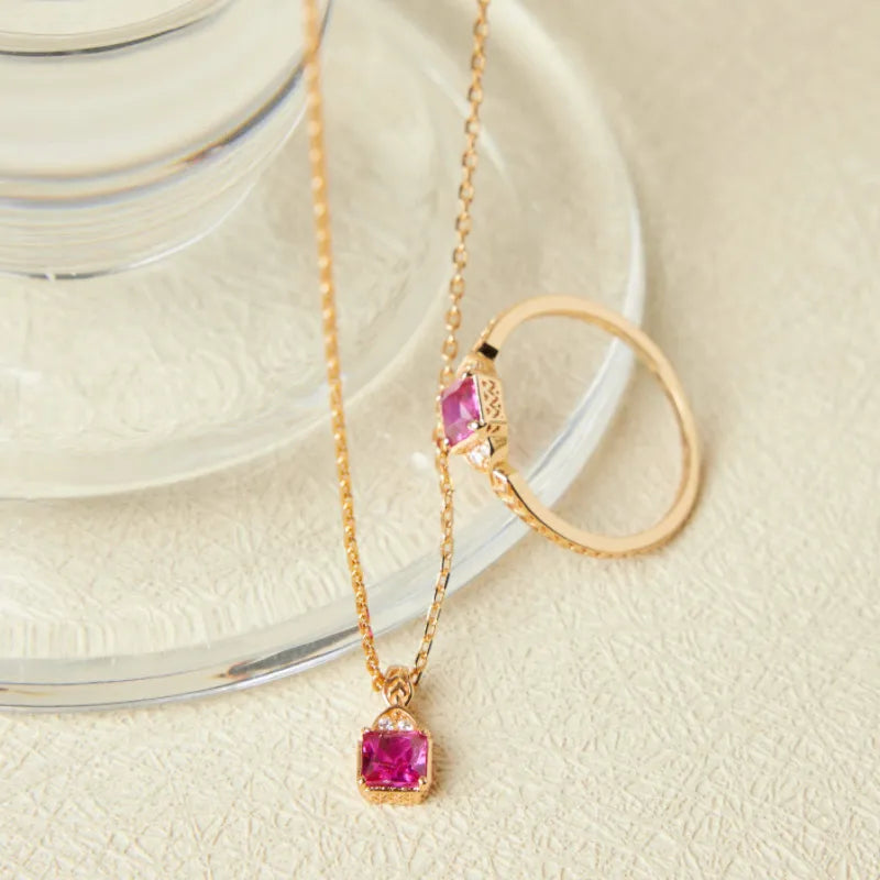 Kette Karneol "Perfekte Harmonie" Vergoldet Silber