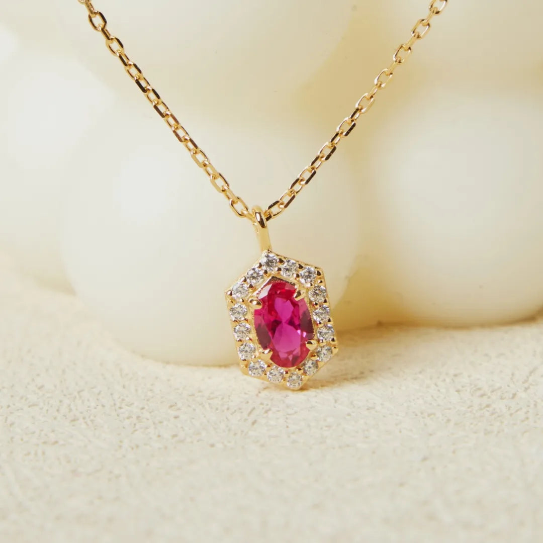 Carnelian Necklace "Refinement" Gold-Plated Silver