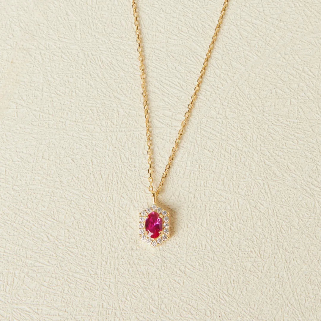 Carnelian Necklace "Refinement" Gold-Plated Silver