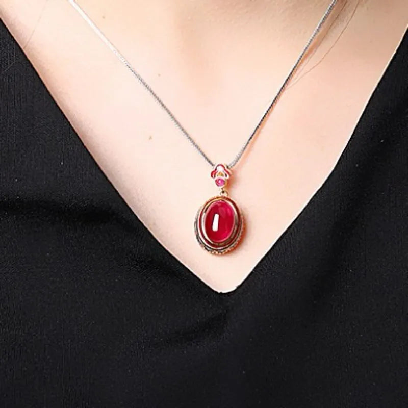 Carnelian Necklace "Splendor" Gold-Plated Silver