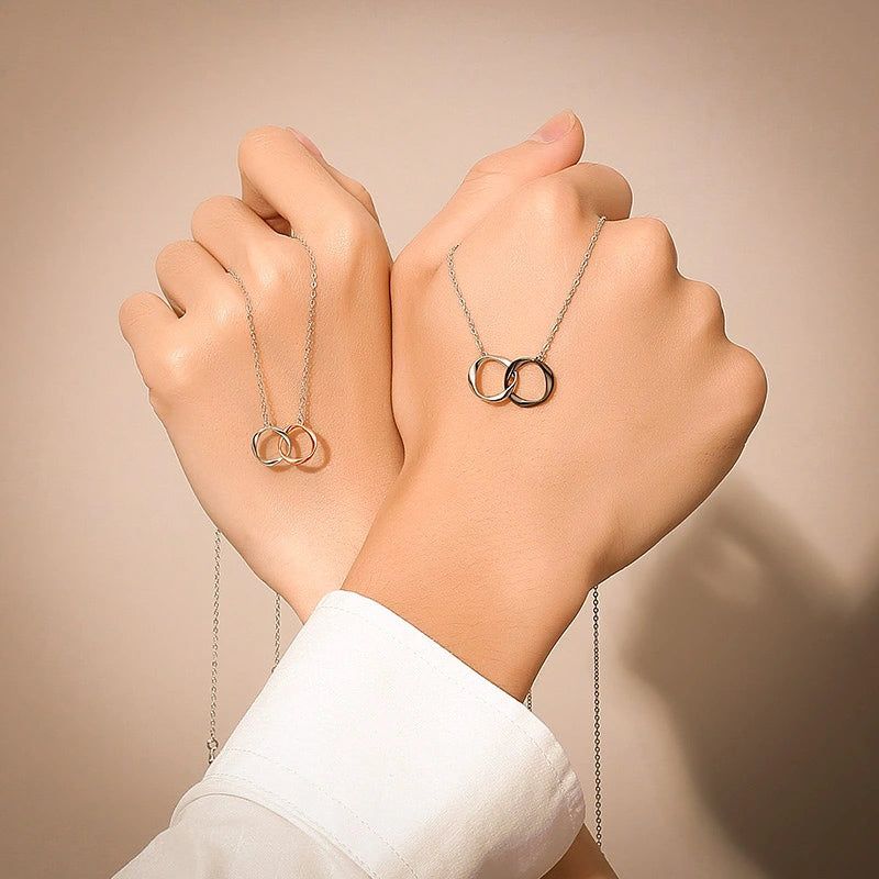 Infinity Couple Necklace "United Souls" Silver