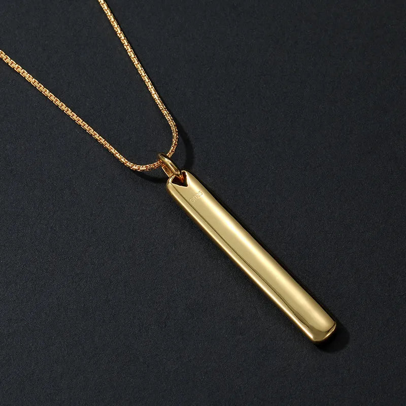 Men's Obsidian Necklace 'Majestic Force' Gold-Plated Silver