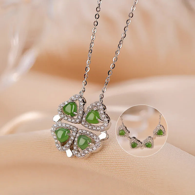Jade Clover Necklace 