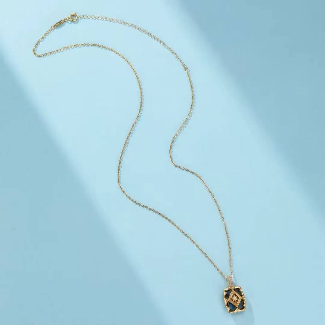 Labradorite Necklace "Mysterious Shine" Gold-Plated Silver