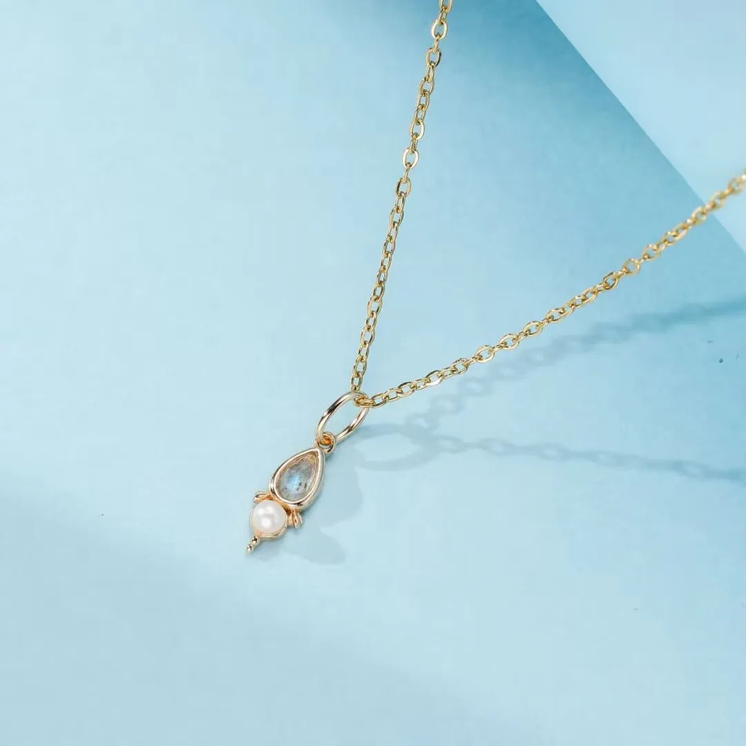 Labradorite Necklace "Atlantis Beauty" Gold-Plated Silver