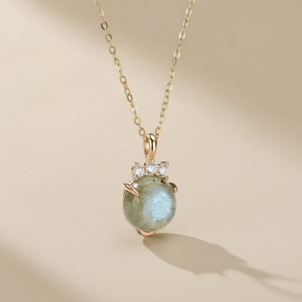 Labradorite Necklace "Mystery Power" Gold-Plated Silver