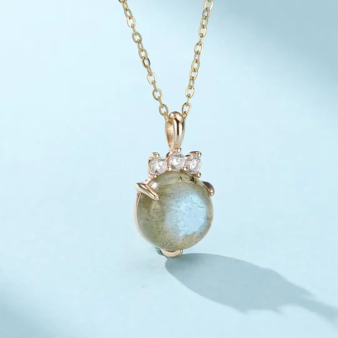 Labradorite Necklace "Mystery Power" Gold-Plated Silver