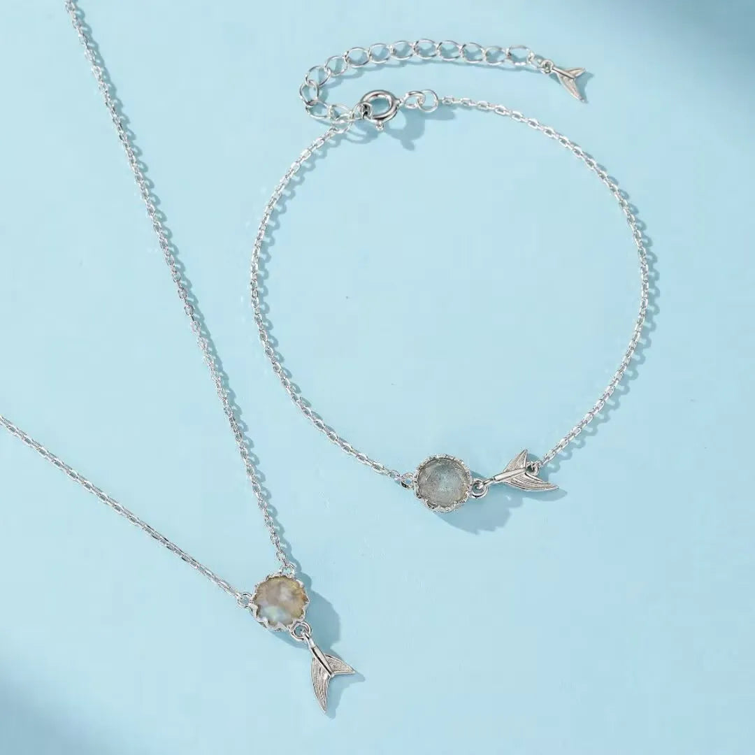 Collana Labradorite "Sirena Magica" Argento