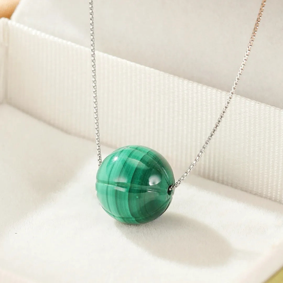 Collier Malachite "Beauté Naturelle" Argent