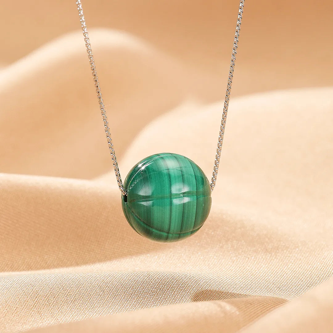 Collier Malachite "Beauté Naturelle" Argent