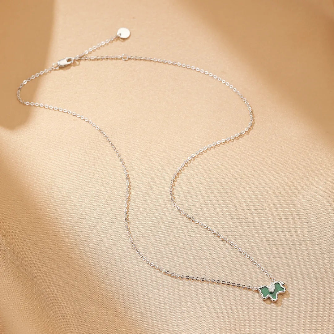 Collier Malachite Cheval "Liberté Douce" Argent