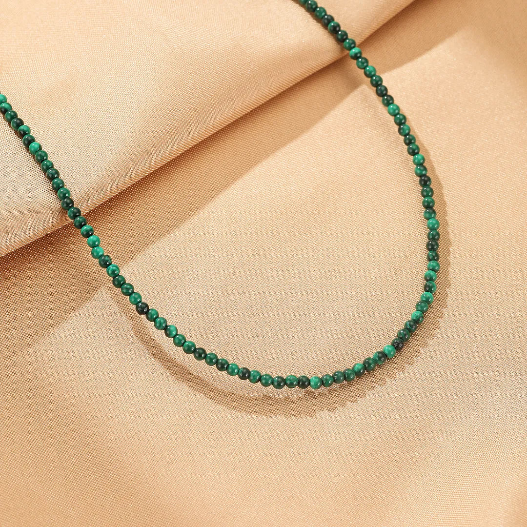 Collier Malachite "Harmonie Naturelle" Argent