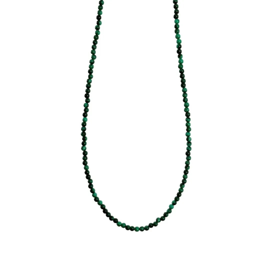 Collier Malachite "Harmonie Naturelle" Argent