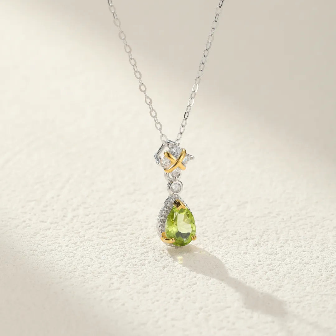Peridot Collier "Natürliche Sanftheit" Silber