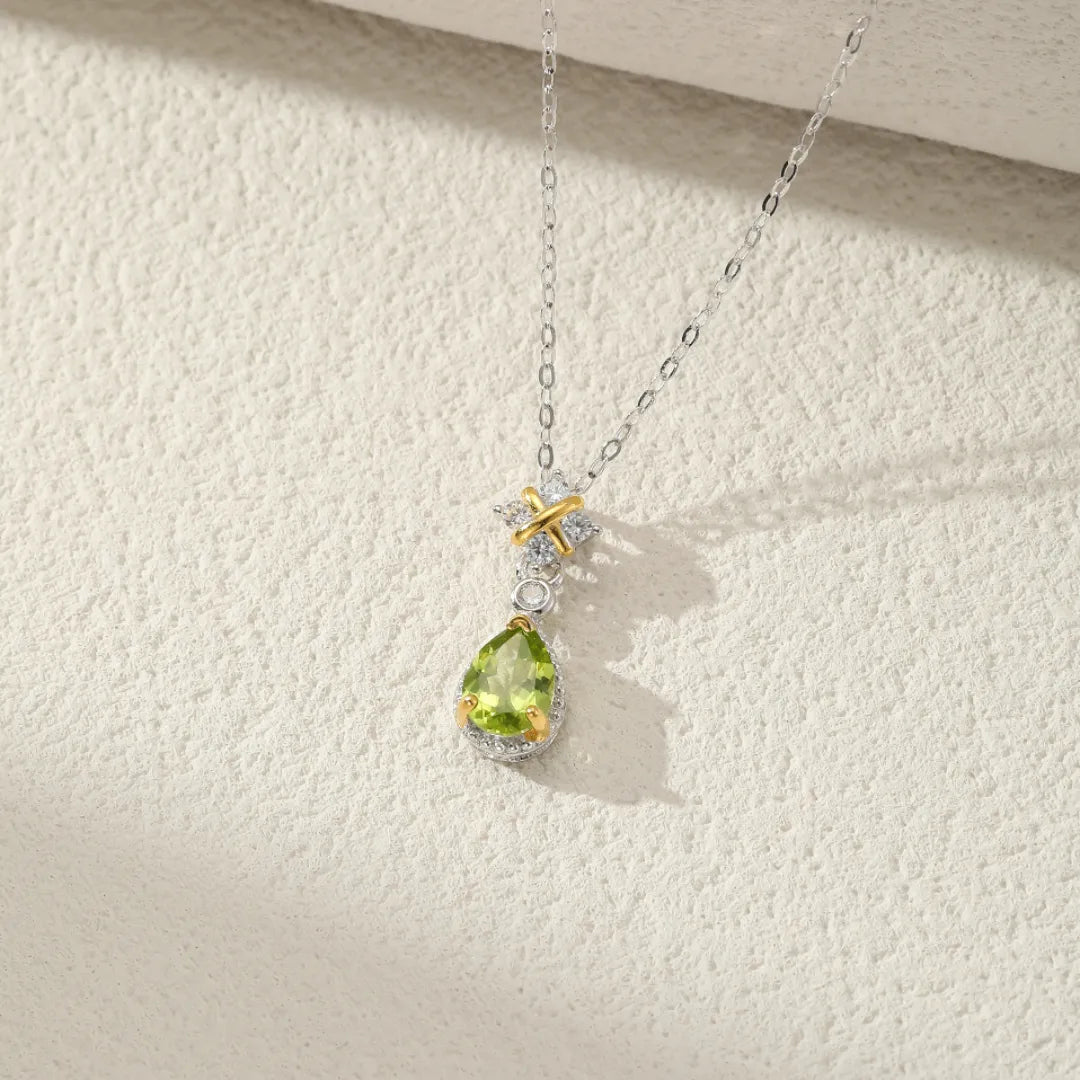 Peridot Collier "Natürliche Sanftheit" Silber