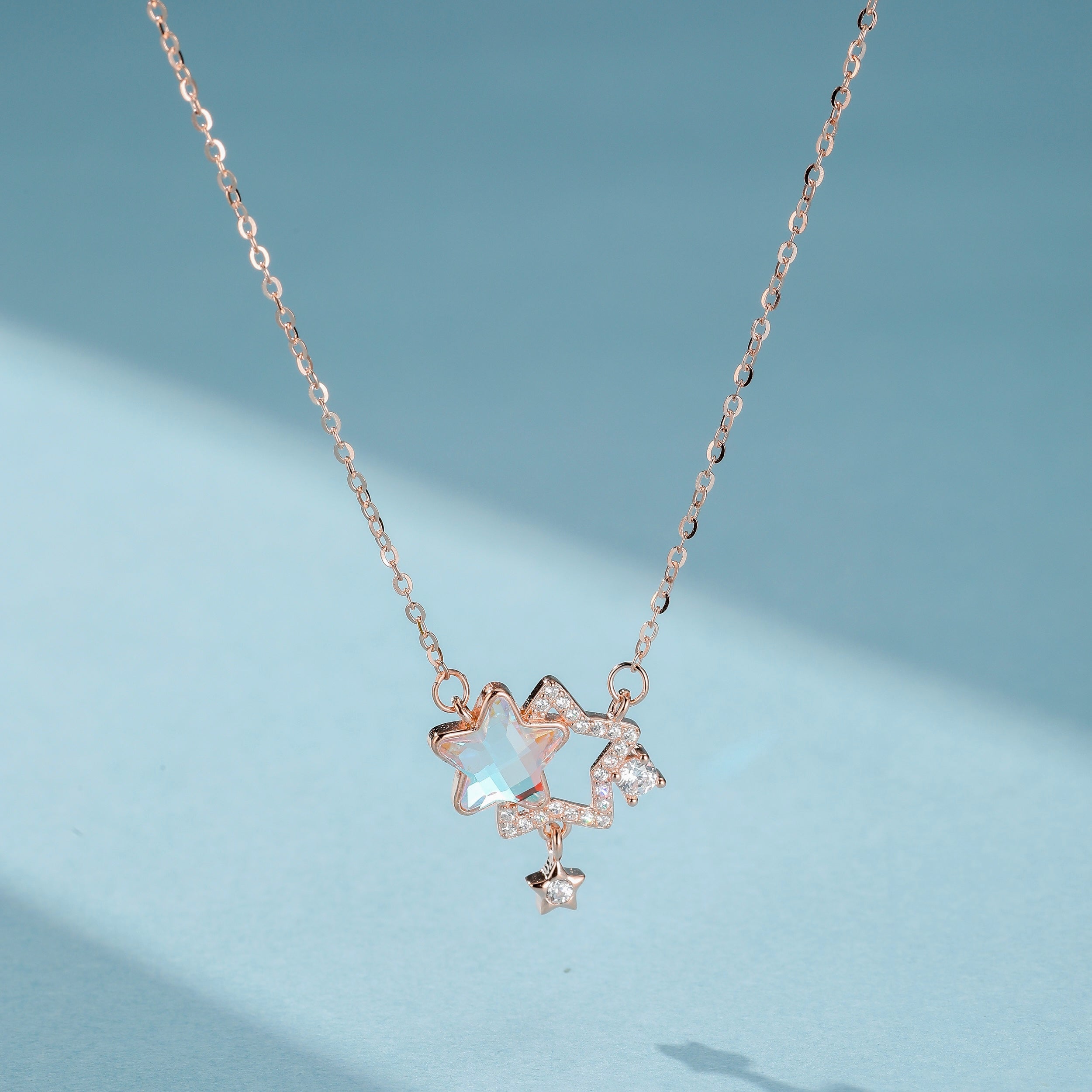 Moonstone Necklace "Starry Dream" Silver