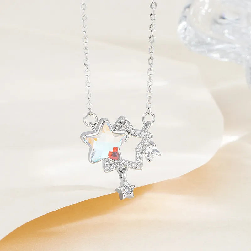 Moonstone Necklace "Starry Dream" Silver