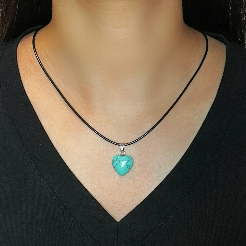 Collier Turquoise "Cœur Brute"