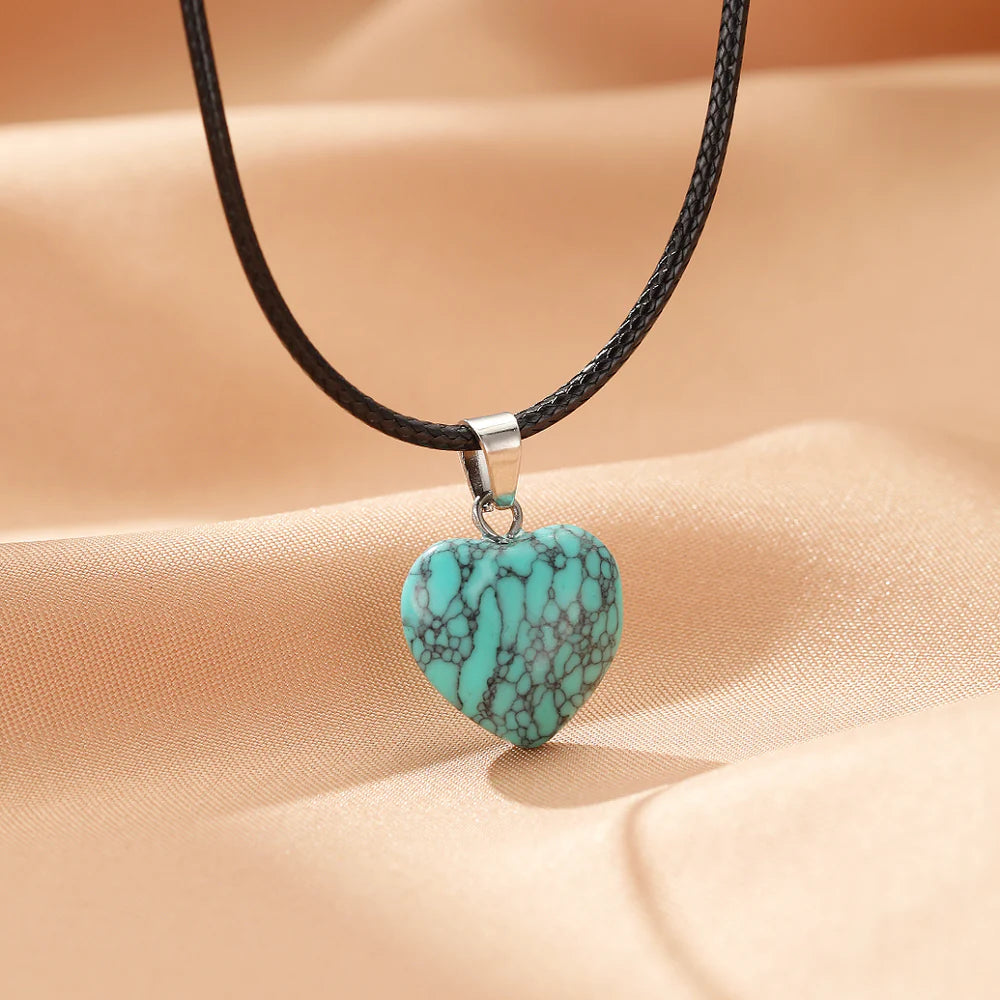 Collier Turquoise "Cœur Brute"