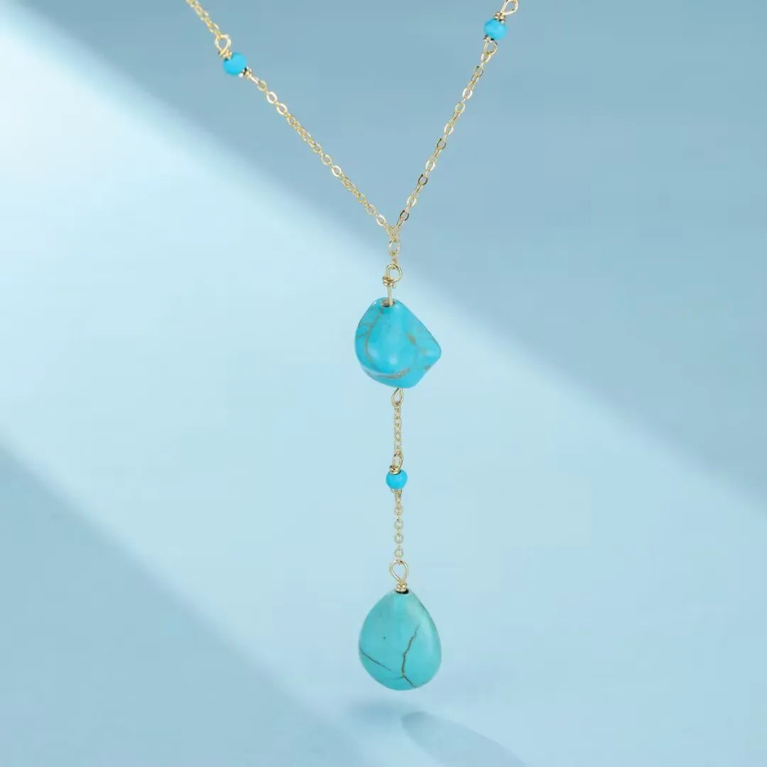 Turquoise Necklace "Celestial Journey" Silver