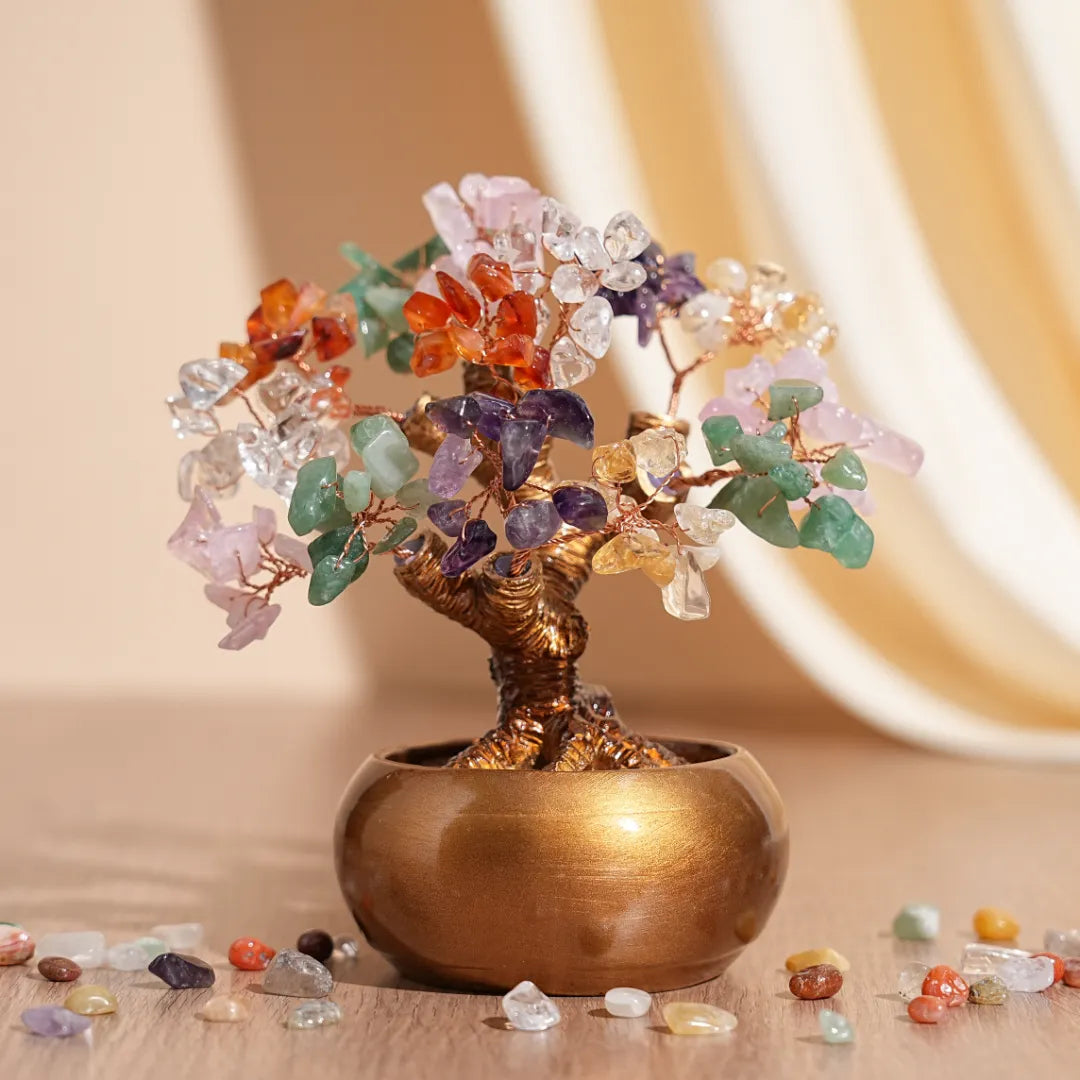 Energie Kostbar - Lebensbaum aus Natursteinen