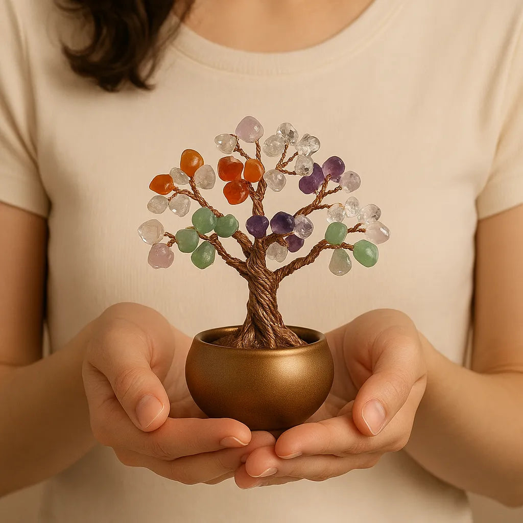 Energie Kostbar - Lebensbaum aus Natursteinen