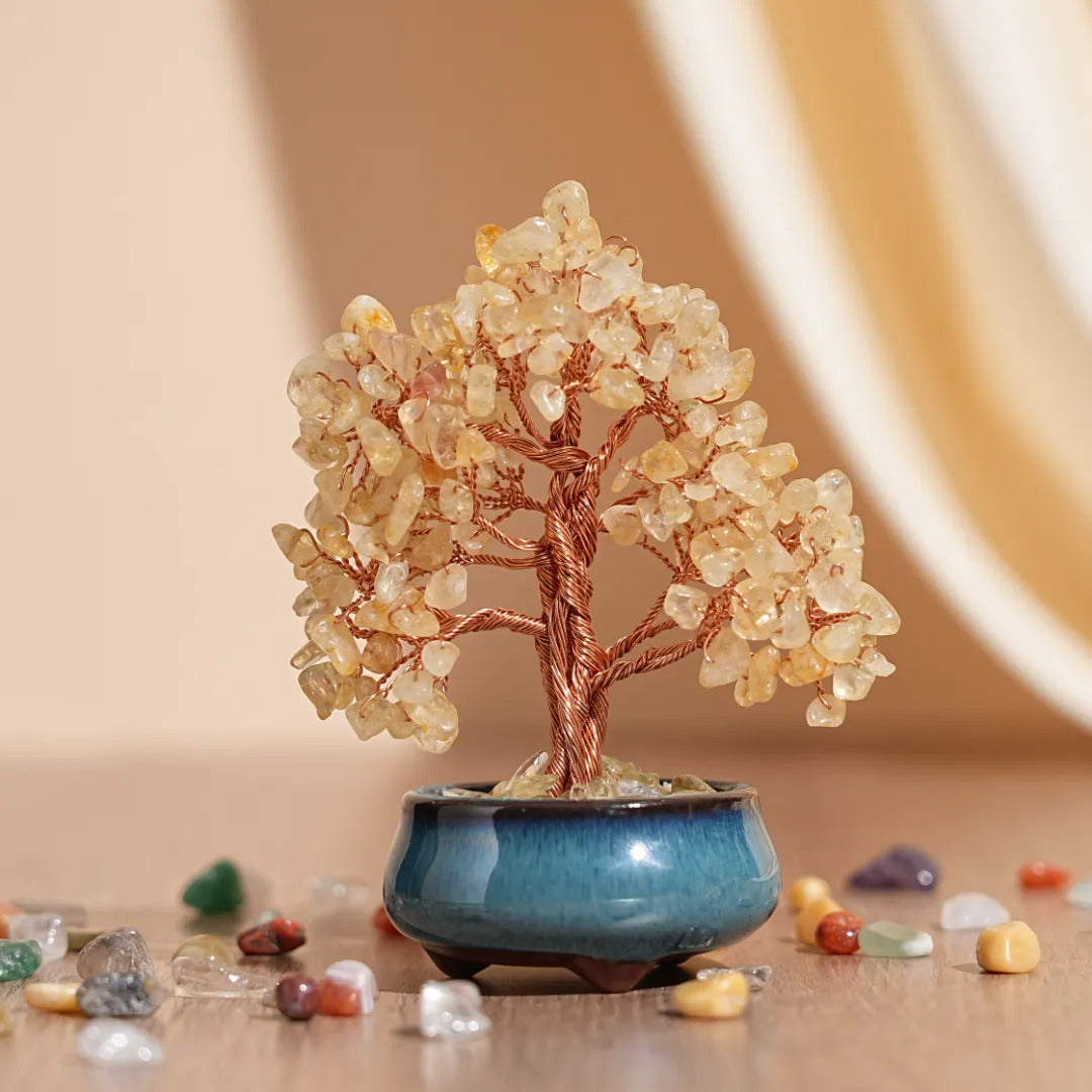 Harmonische Beruhigung - Lebensbaum aus Natursteinen