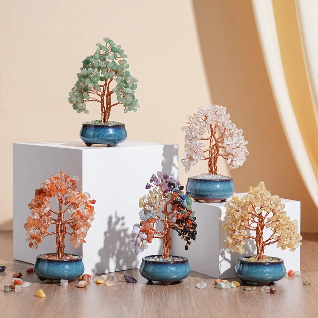 Harmonische Beruhigung - Lebensbaum aus Natursteinen