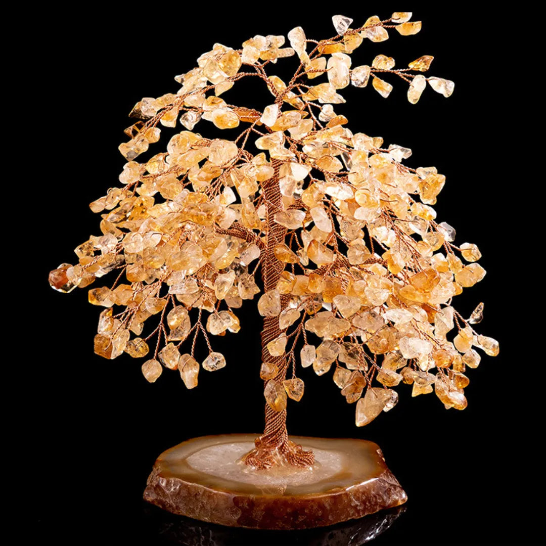 Prospérité - Lebensbaum aus Citrin und Achat