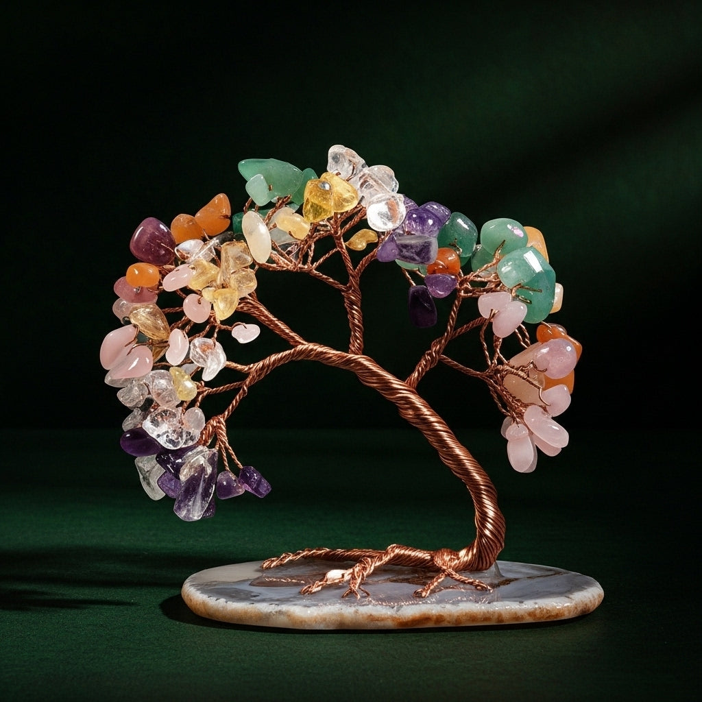 Sagesse - Edelstein Baum aus Natursteinen