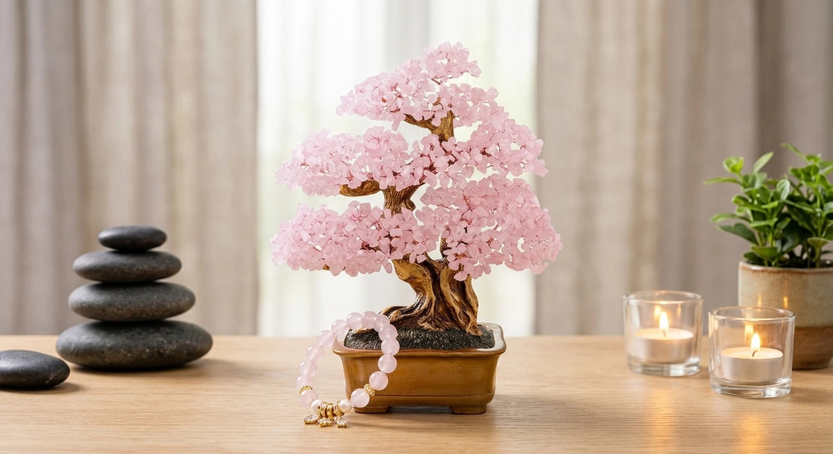 L’Arbre de Vie en Pierres Naturelles : Pourquoi Choisir le Quartz Rose ?