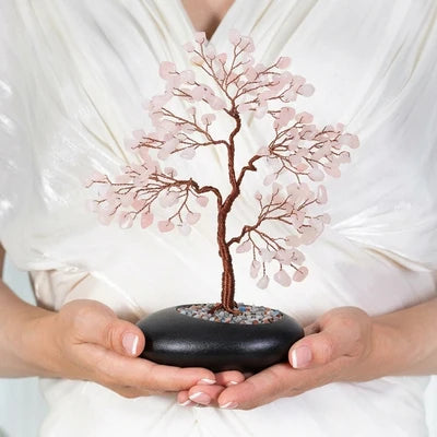 Douceur Amoureuse - Arbre de Vie en Quartz Rose