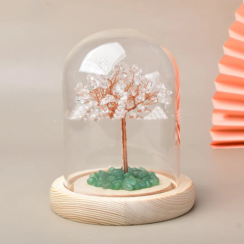 Minimalistisch Japanisch - Leuchtender Lebensbaum aus Natursteinen