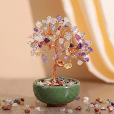 Nature Multicolore - Arbre de Vie en Pierres Naturelles