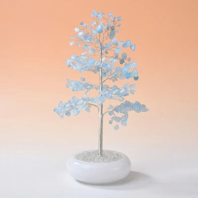 Sérénité Céleste - Arbre de Vie en Aigue-marine