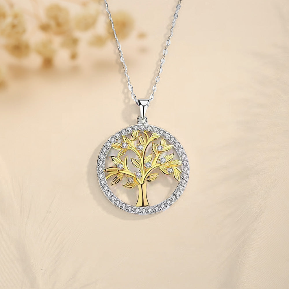 Tree of Life Necklace "Golden Tree" Silver