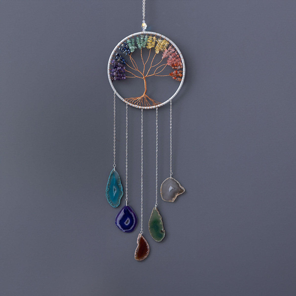 Haven - Sun Catcher Tree of Life in Agate and 7 Chakra Stones