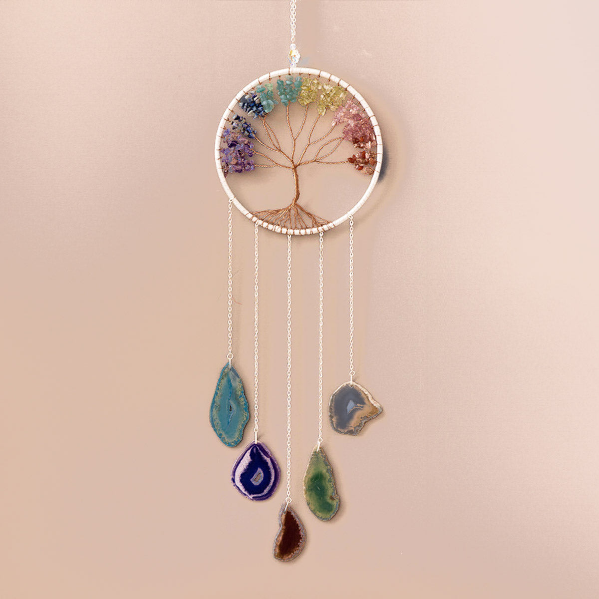 Haven - Sun Catcher Tree of Life in Agate and 7 Chakra Stones