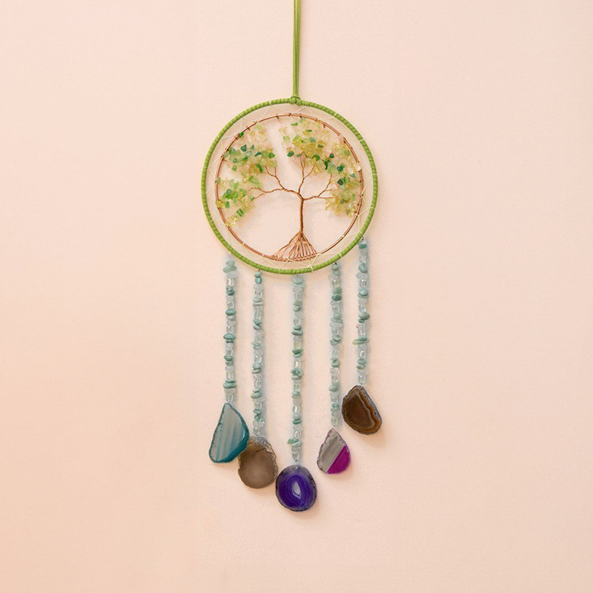 Harmony - Sun Catcher Tree of Life in Agate and Aventurine Stones