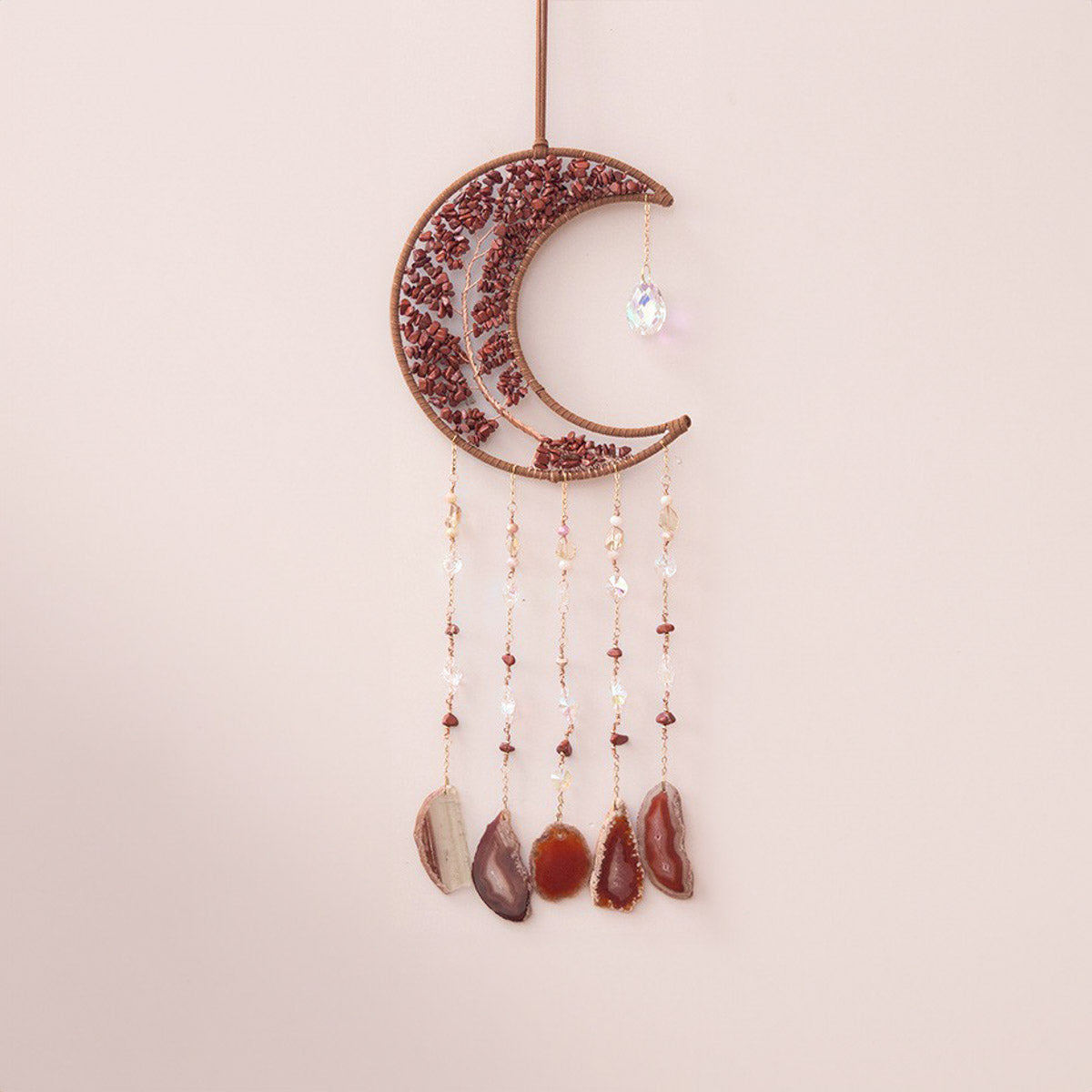 Lunya - Sun Catcher in Red Jasper and Agate with Tree of Life